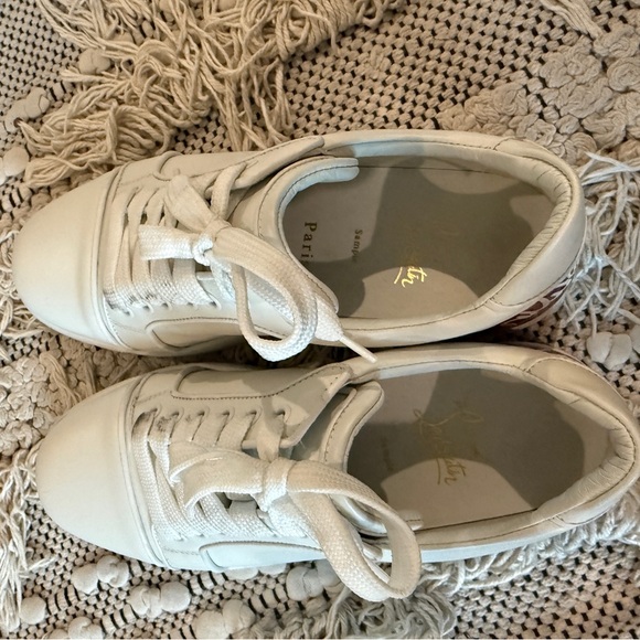 Christian Louboutin White and Pink Sneaker 🌟Authentic🌟 - Picture 6 of 6
